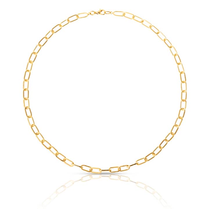 GOLD-PLATED LINK CHOKER for wholesale by Destellos Mediterranean Jewels