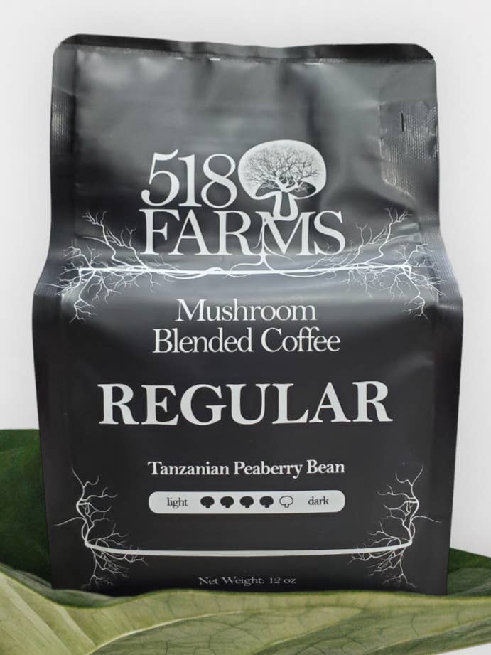 Mushroom Blended Regular Coffee for wholesale by 518 Farms