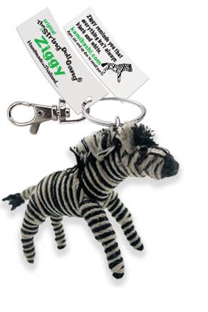 Kamibashi - Wholesale Keychain - Unisex - Ziggy the Zebra String Doll Keychain1