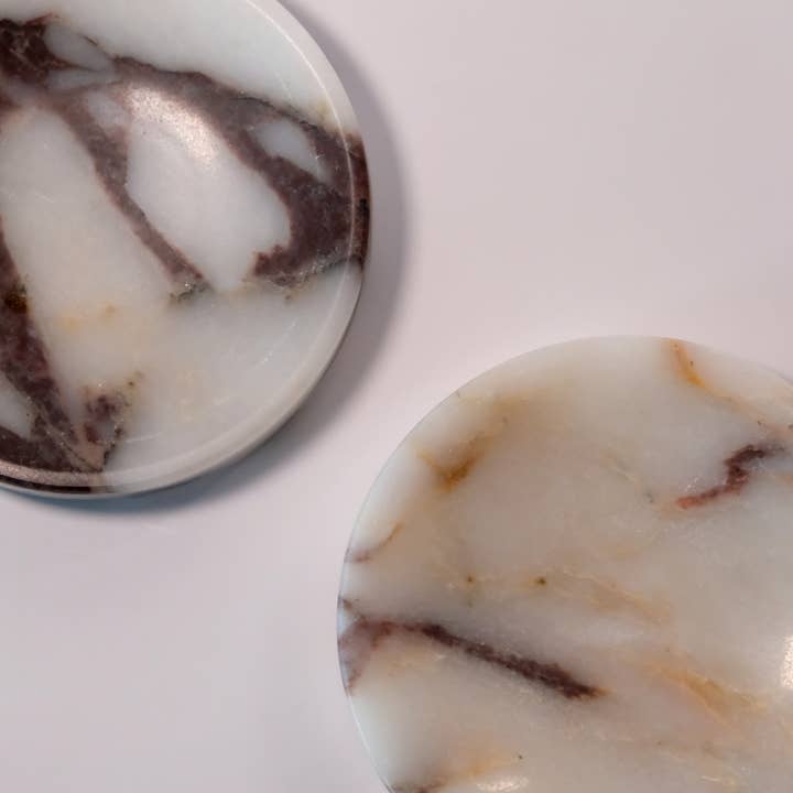 Flora Vesta - Wholesale Jewelry Dish - Viola Calacatta Marble Keeper Ring Dish2