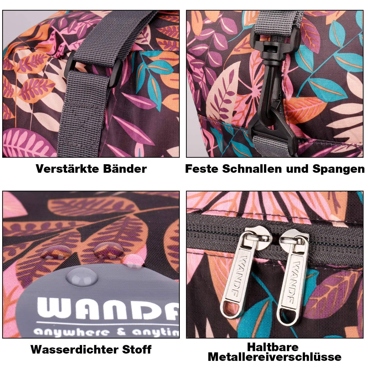 wandf - Wholesale Weekender Bag - Unisex - 40L Travel Duffel Bag Nylon Carry on Weekender Overnight39