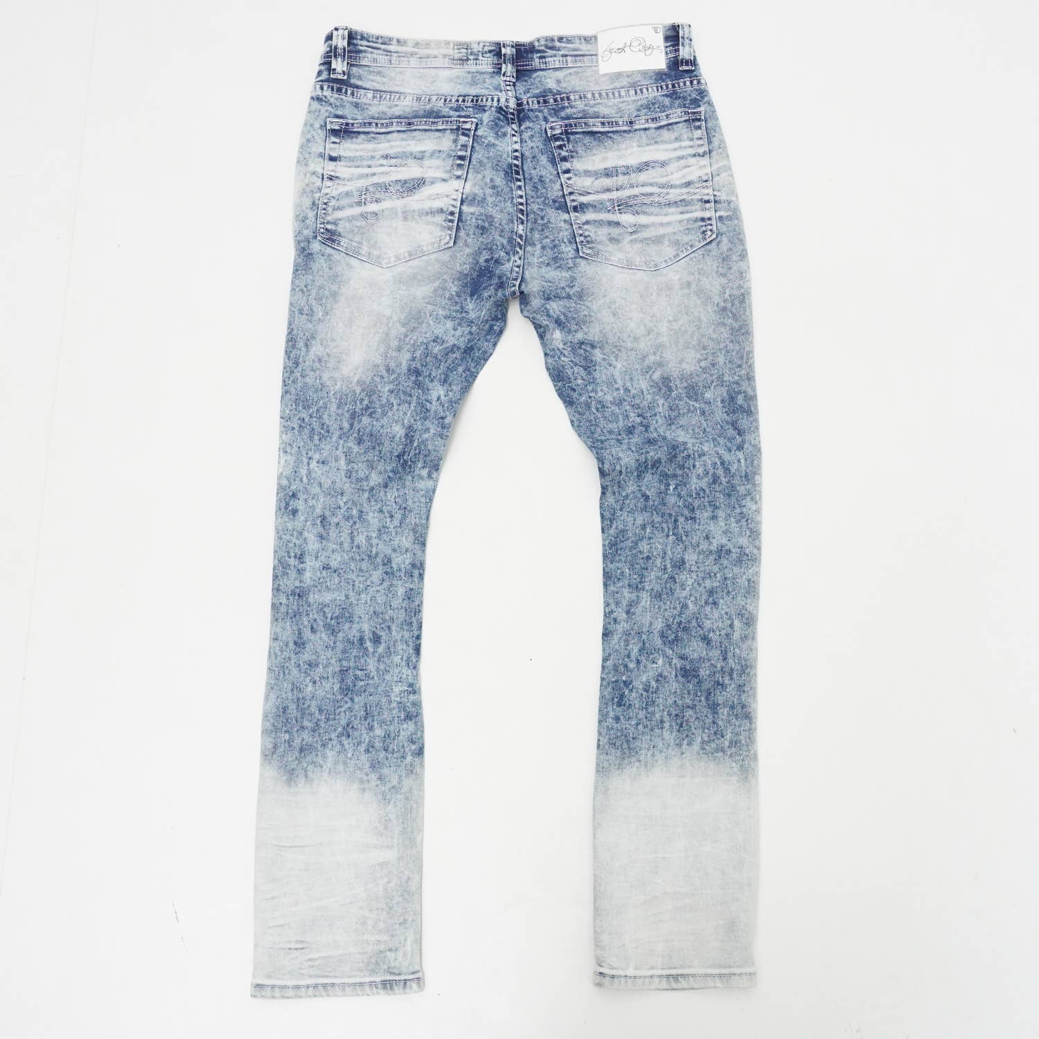 F1722 Benidorm Shredded Jeans - Light Wash for wholesale on Faire1