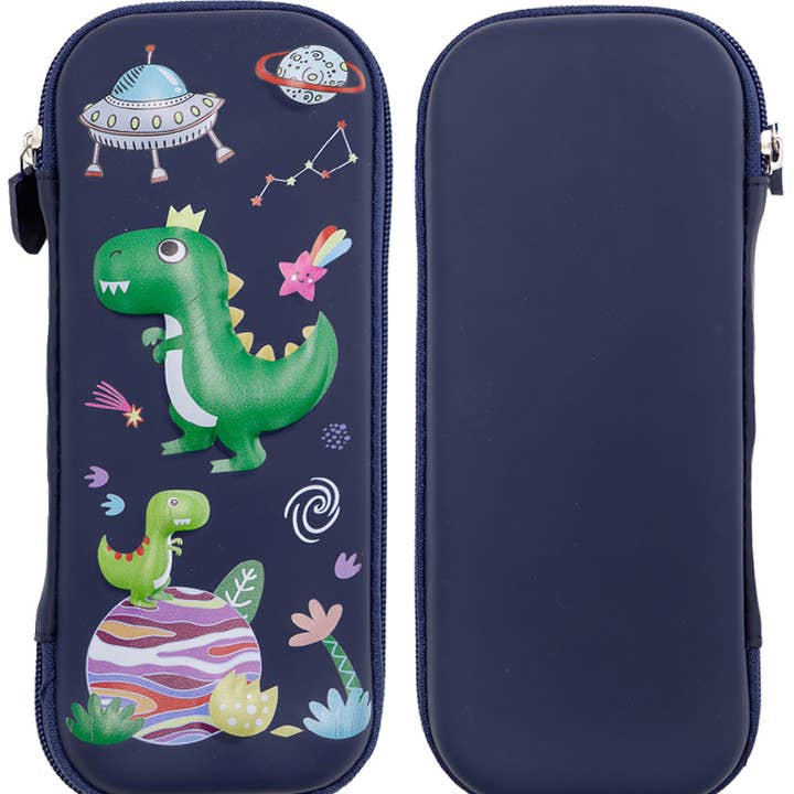 Cap Zone - Wholesale Pencil Case/Pouch - Little Boys Dinosaur Galaxy Embossed School Pencil Case6