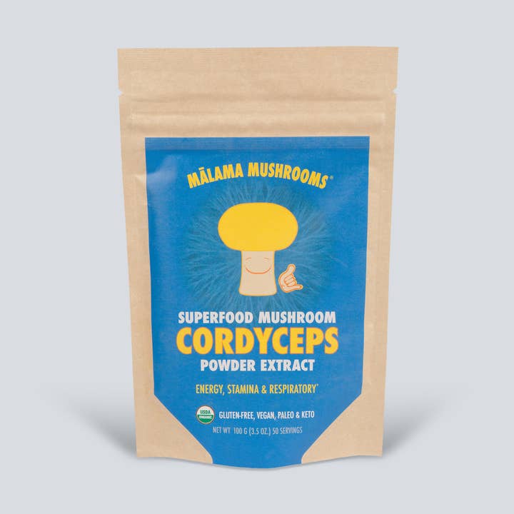 Poudre de champignon superaliment Cordyceps - 3,5 oz 100 % biologique pour la vente par Malama Mushrooms