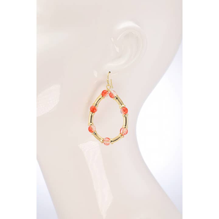 Urbanista - Wholesale Dangle Earrings - Beaded Metal Teardrop Earrings
