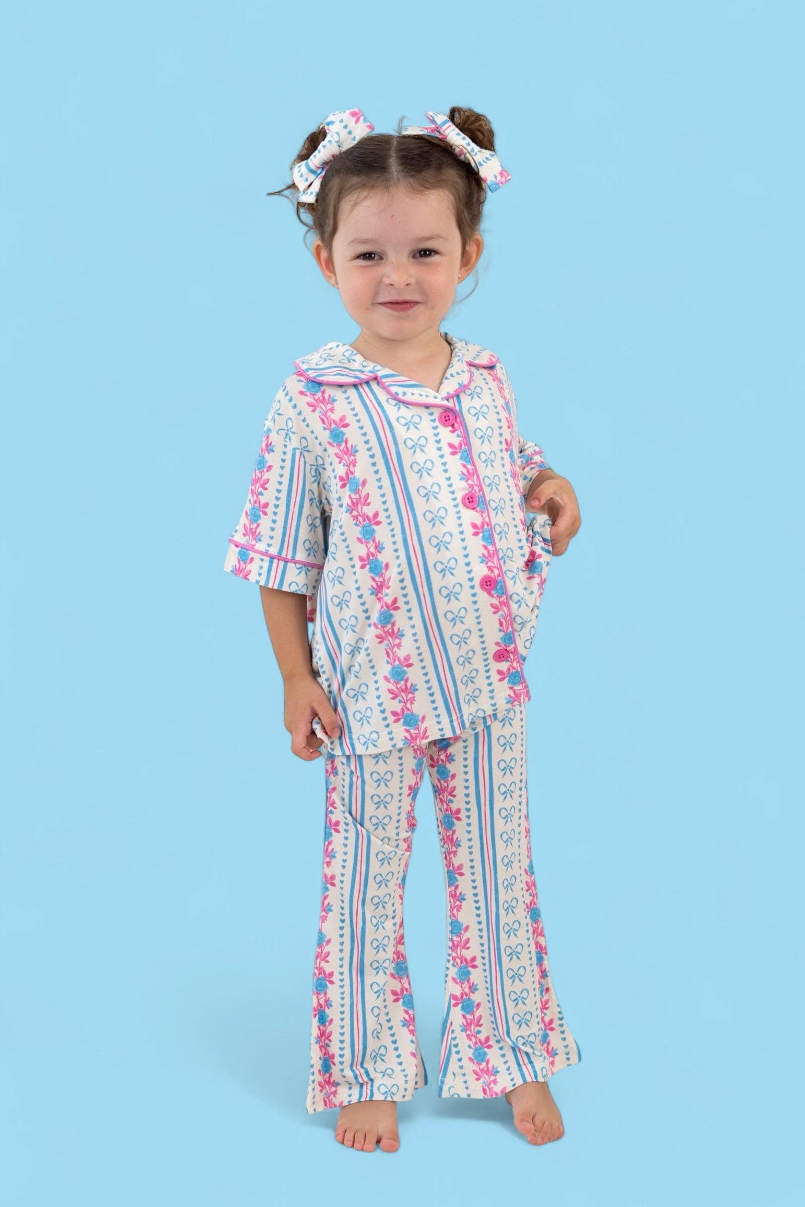 Dream Big Little Co. - Wholesale Sleepwear Set - Kids - PETITE POSIE DREAM GIRL'S FLARE SET12
