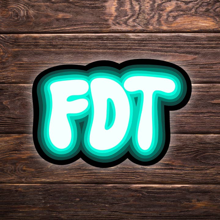 Autocollant FDT Version Teal | 3" x 2" | Autocollant Anti-Trump | Décalcomanie Politique en Vinyle | Résistant à l'eau | Autocollant d'Activisme pour la vente par Atomic Cactus Stickers