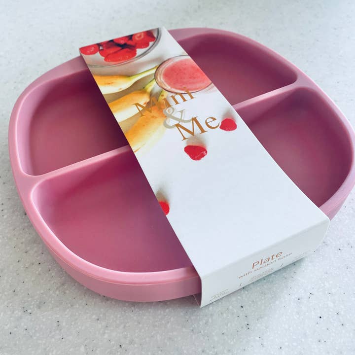 Mini & Me Divider Plate Guava for wholesale by Cuddle Bug & Co
