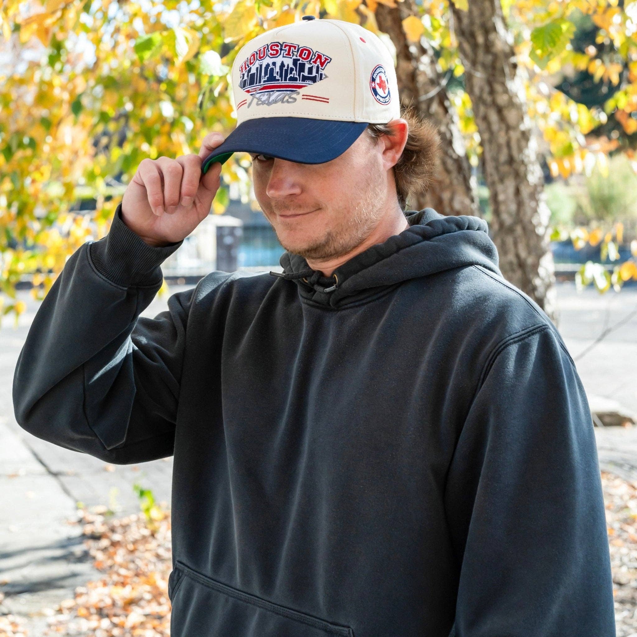 Shells Vintage Hat Co. - Wholesale Baseball Cap - Unisex - Houston Snapback - The Texan (Cream/Navy)3