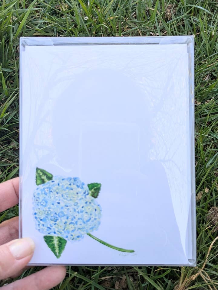 Hydrangea Notecards for wholesale by Robynnotes, LLC