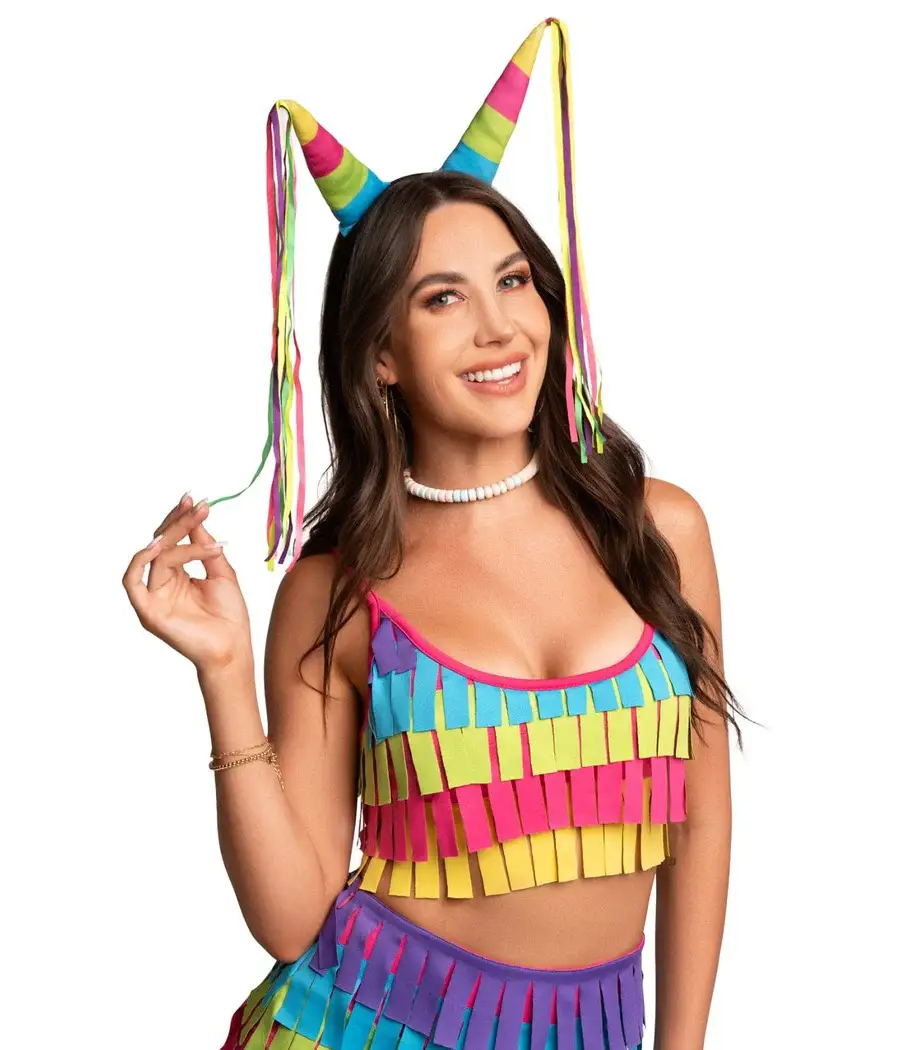 Tipsy Elves - Vente Déguisement – femme - Costume de piñata sexy - Ensemble de quatre pièces d'Halloween pour femme1