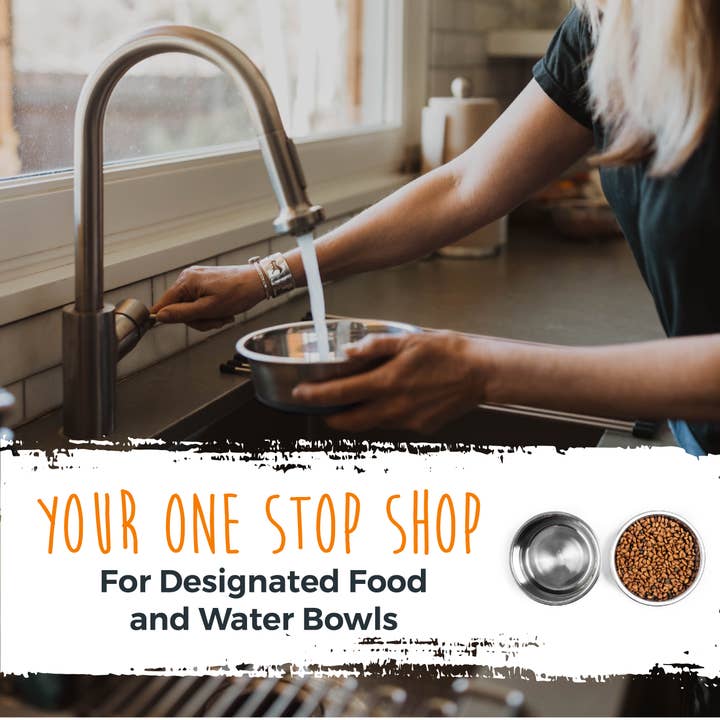 Mighty Paw - Wholesale Pet Bowl - Cat/Dog - Stainless Steel Dog Bowls (2 Pack)3