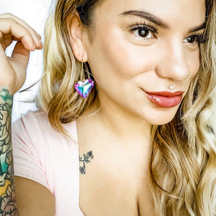 Dixie Bliss - Wholesale Dangle Earrings - Obsession in Amethyst Sky1