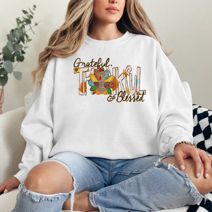 DTF Office - Wholesale Sublimation Transfer - Grateful, Thankful and Blessed DTF Transfer4