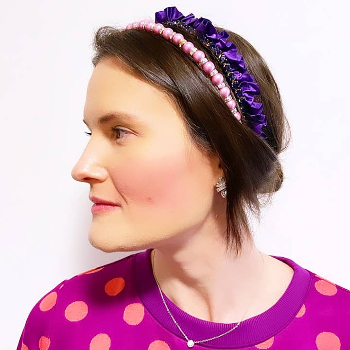 Bejeweled Pearl Crown for wholesale by Hettie Hair Accessories