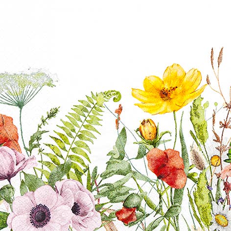 Cocktail napkins Field of Flowers for wholesale by Home Fashion - Carl Dietrich GmbH