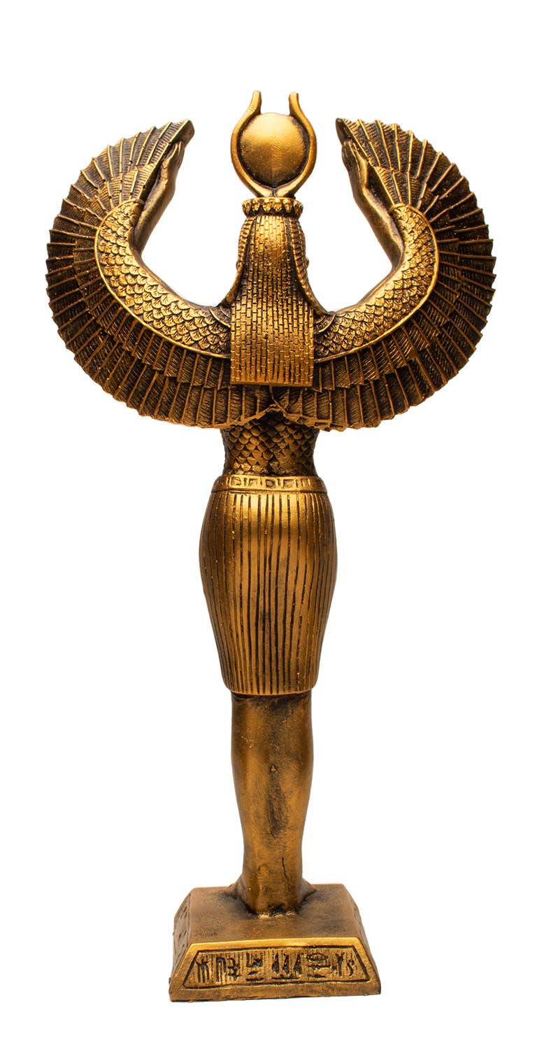 Discoveries, Inc. - Venta al por mayor Figura decorativa - Isis alada alta de bronce - 33 cm - Hecha en Egipto - Diosa5