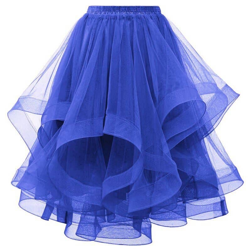 SALINA TRADING INC - Wholesale Skirt - Women's - Women Fashion Elegant Solid Color Mesh Pleated Skirt3