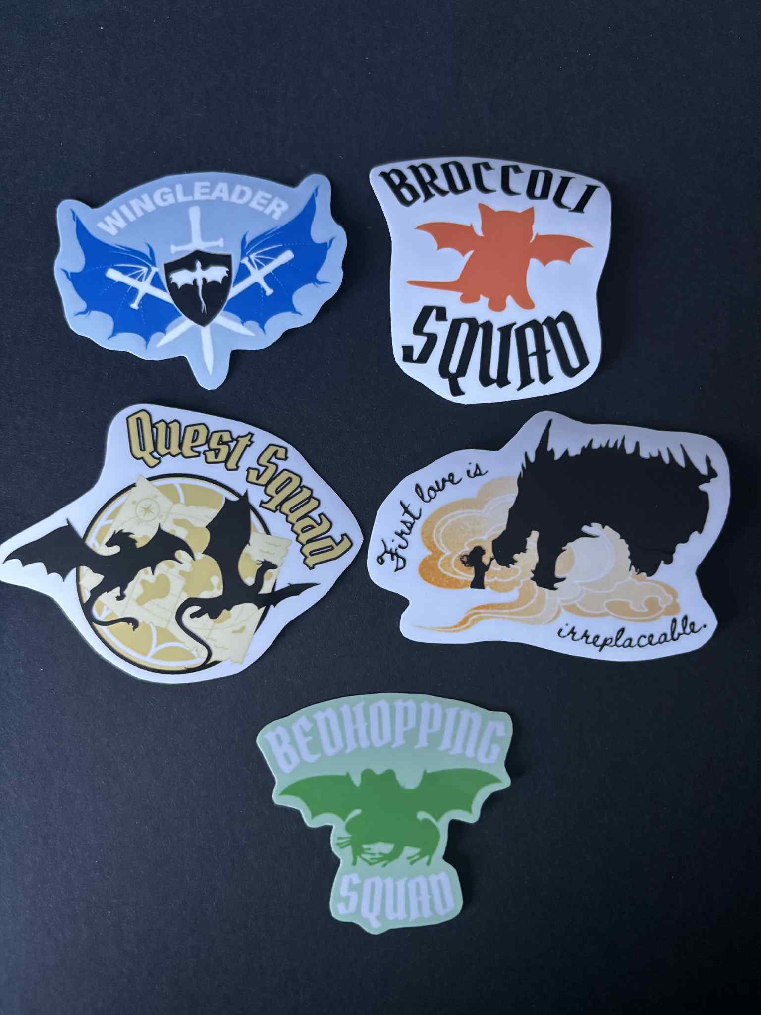 Cryptid Creations - Wholesale Sticker - Officially licensed Fourth wing 5 pack of vinyl stickers2