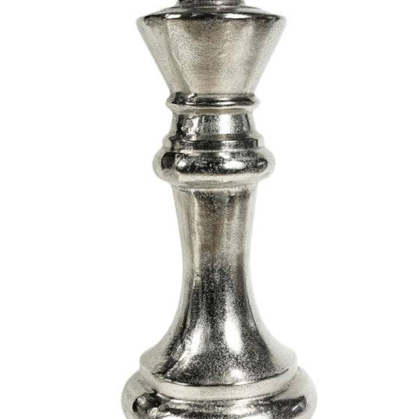 Michael & Philipp Noll e. K. - Wholesale Decorative Figurine - Queen King Horse Silver Chess Figure in Raw Look10