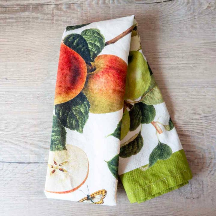 Strofinaccio in cotone stampato - Mele per la vendita all'ingrosso da parte di West Coast Handmade