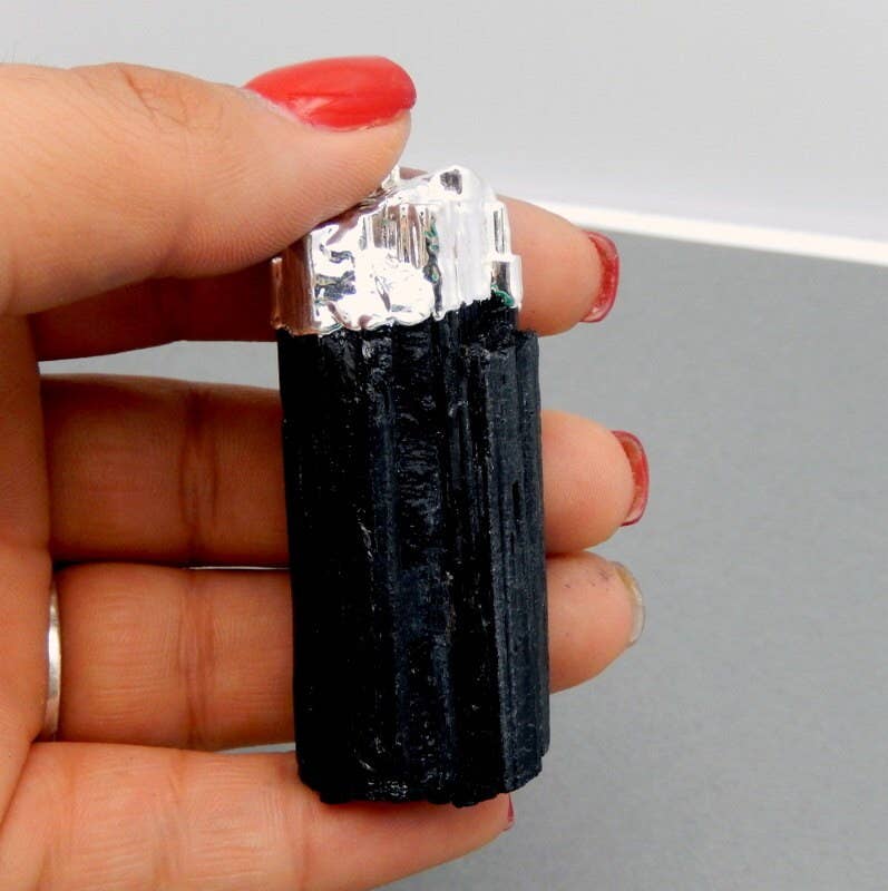 Jewelers Paradise - Wholesale Individual Charm/Pendant - JUMBO Tourmaline Charm Crystal Pendant Tourmaline Rod4