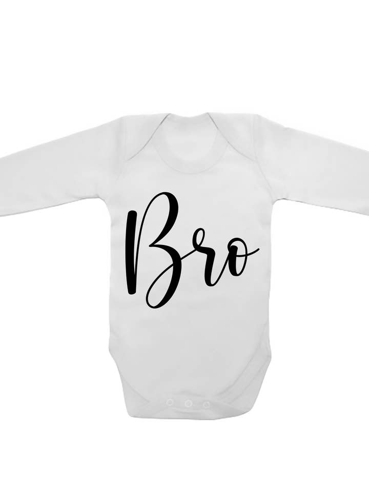 Bro - Babyhemdjes met lange mouwen voor wholesale door Little Ratbag