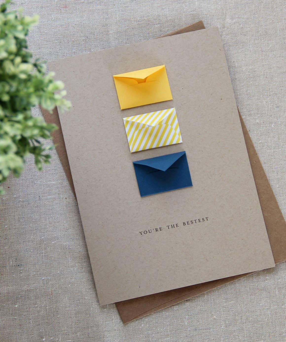 Lemon Drop Papers, Inc. - Wholesale Everyday Greeting Card - The Bestest Butterscotch Tiny Envelopes Card1