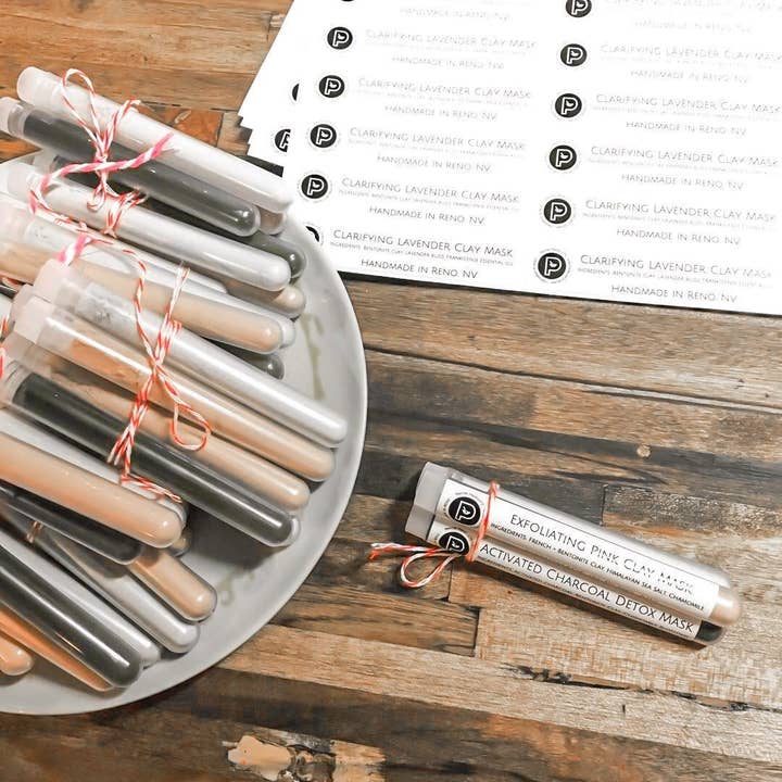 Pantry Products - Skin, Body, + Wellness - Wholesale Skincare Face Mask - Clay Masks:Clarify, Exfoliate, Detox Trio - Stocking Stuffer1