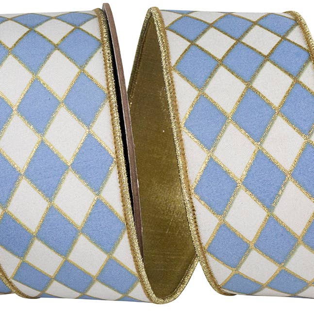 Harlequin Solid Diamond Outline Gilded Dlux Wired Edge for wholesale by RELIANT RIBBON