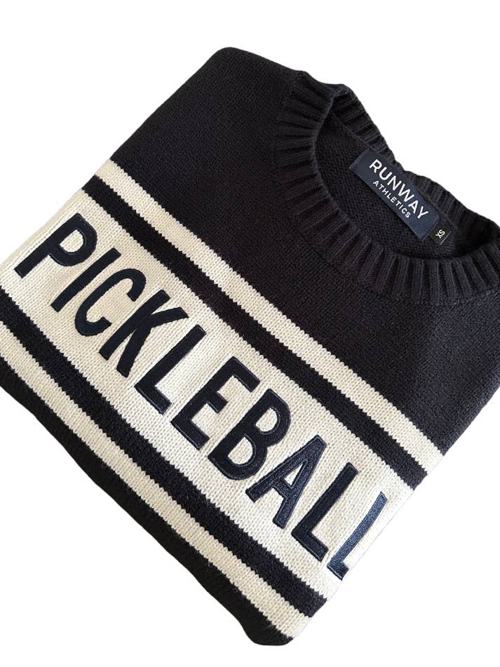 Pickleball Sweater - Pickleball marineblauw en crème voor wholesale door Runway Athletics