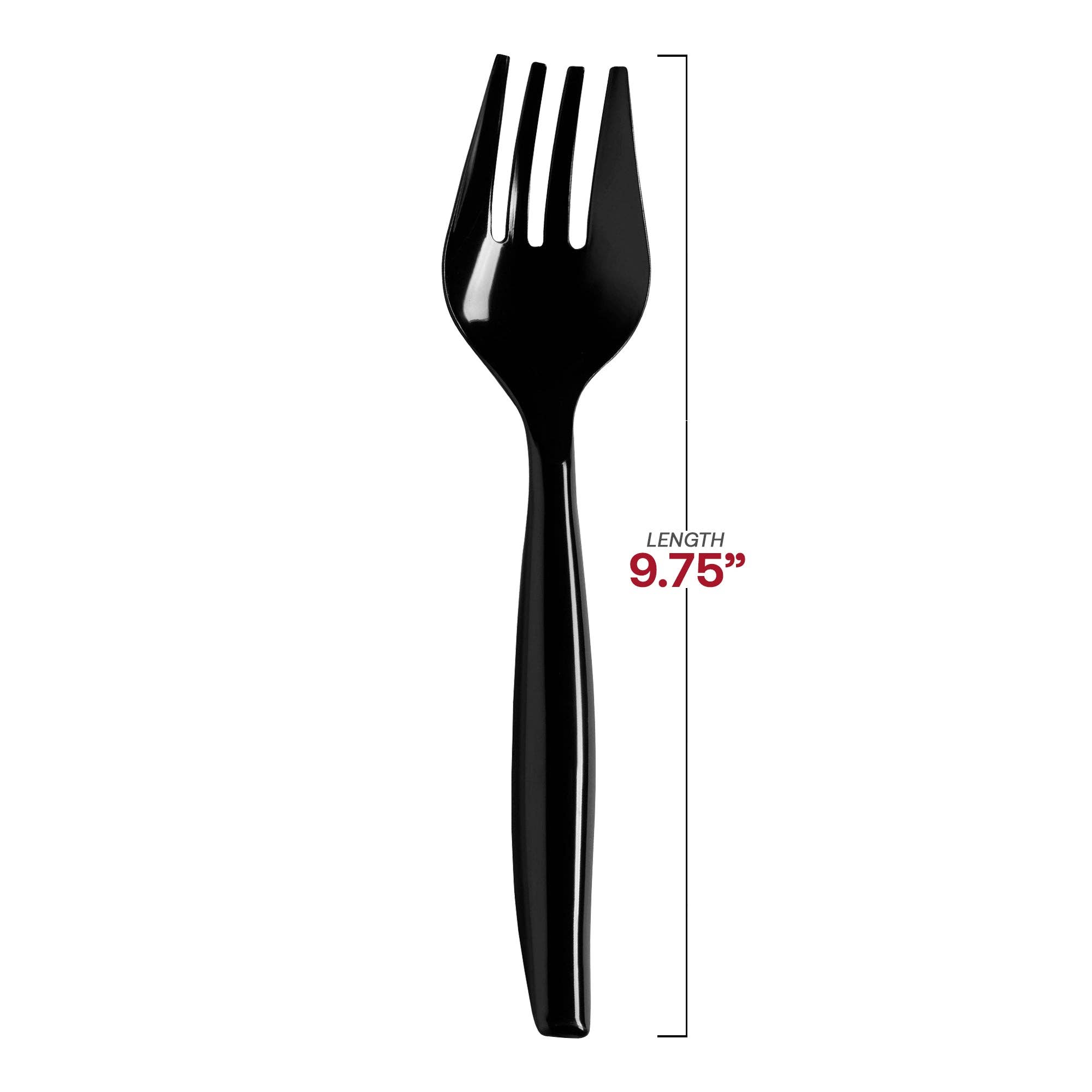 Smarty had a Party - Wholesale Serving Utensil - Black Disposable Plastic Serving Forks - 5 pcs2