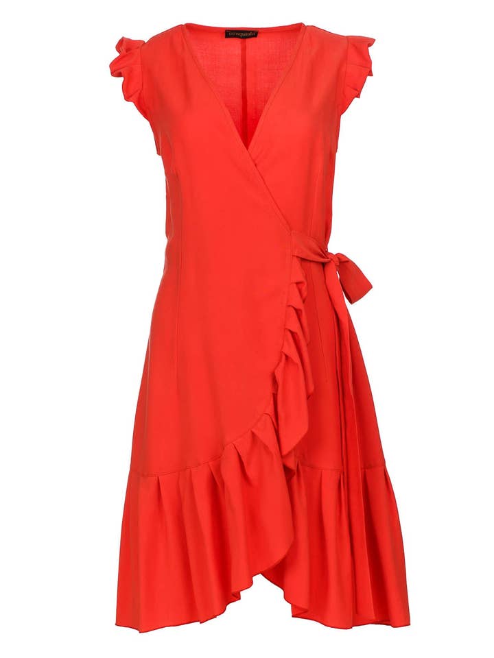 Vestido Laranja por atacado de conquista