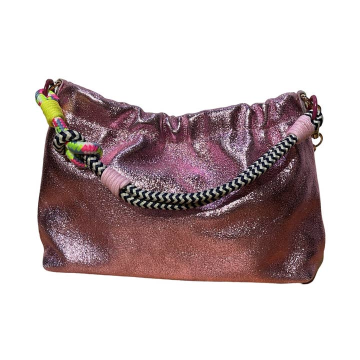 Bolso de cuero irisado Plissa para venta al por mayor de Louisa lee