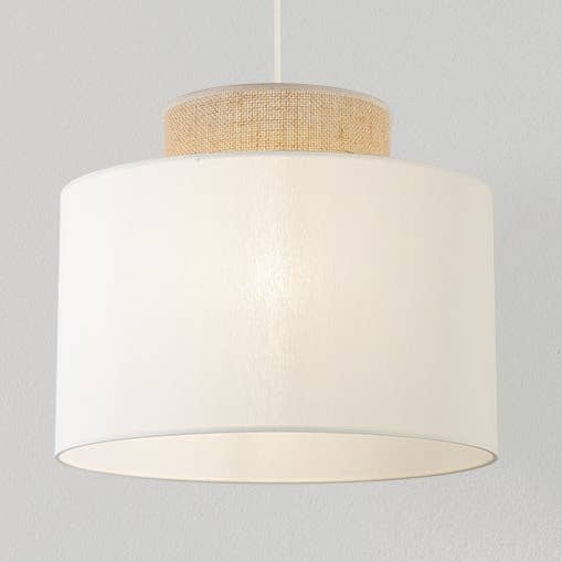 Duo White Jute Scandinavian Pendant for wholesale by LumoCrafts