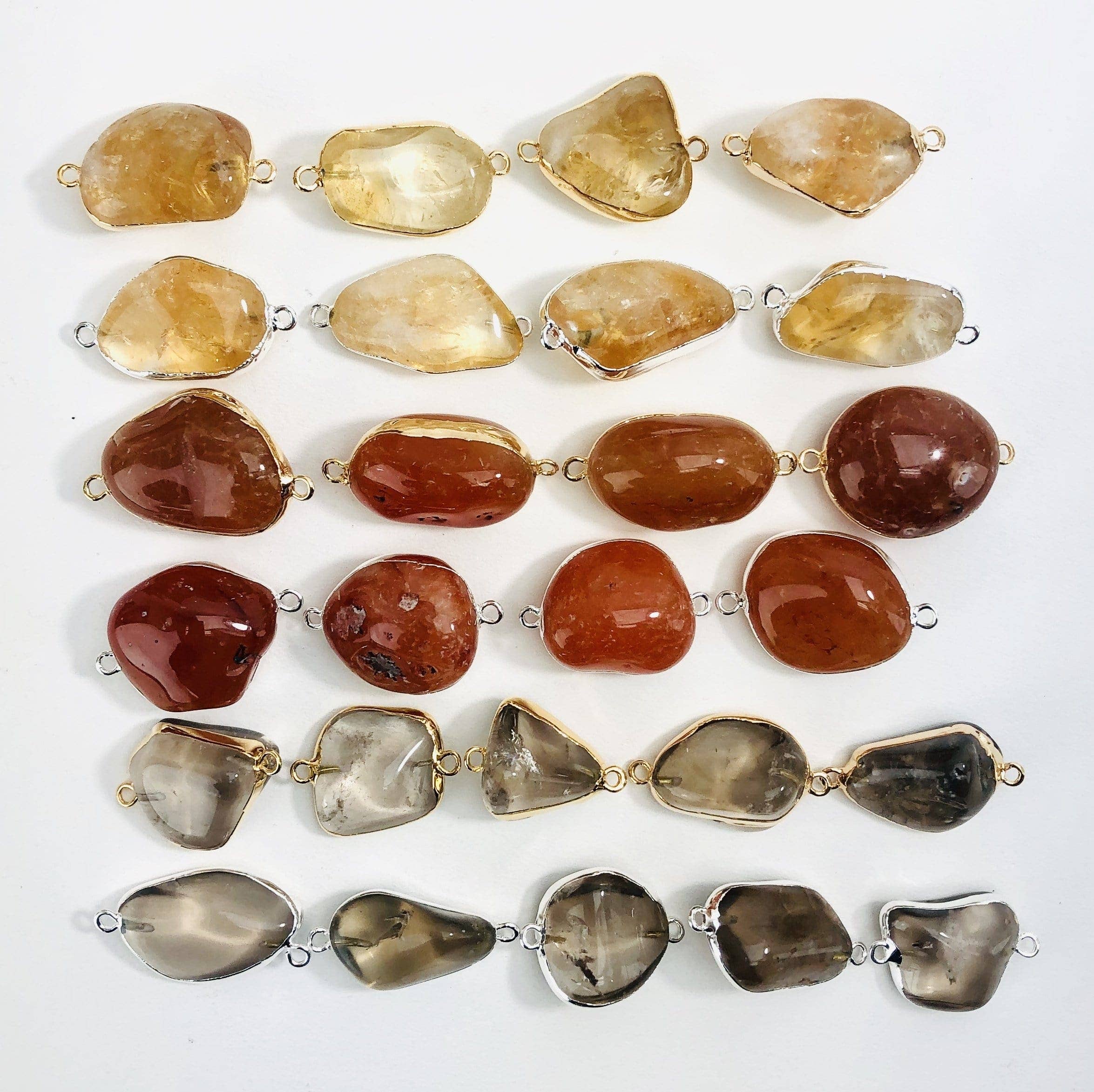 Rock Paradise - Wholesale Individual Charm/Pendant - Tumbled Gemstone Crystal Pendant Connector4