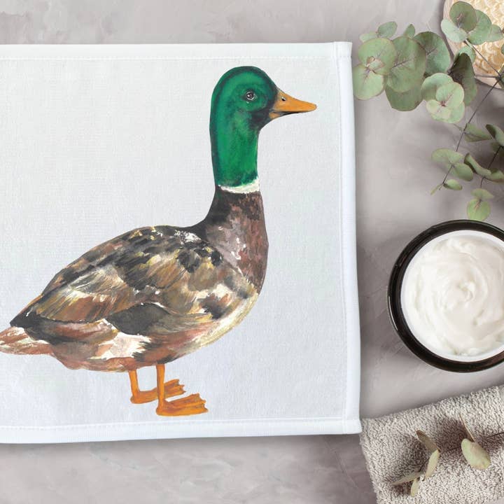 MerikaArt - Wholesale Wash cloth - Mallard Duck Washcloth – Nature-Inspired Charm2