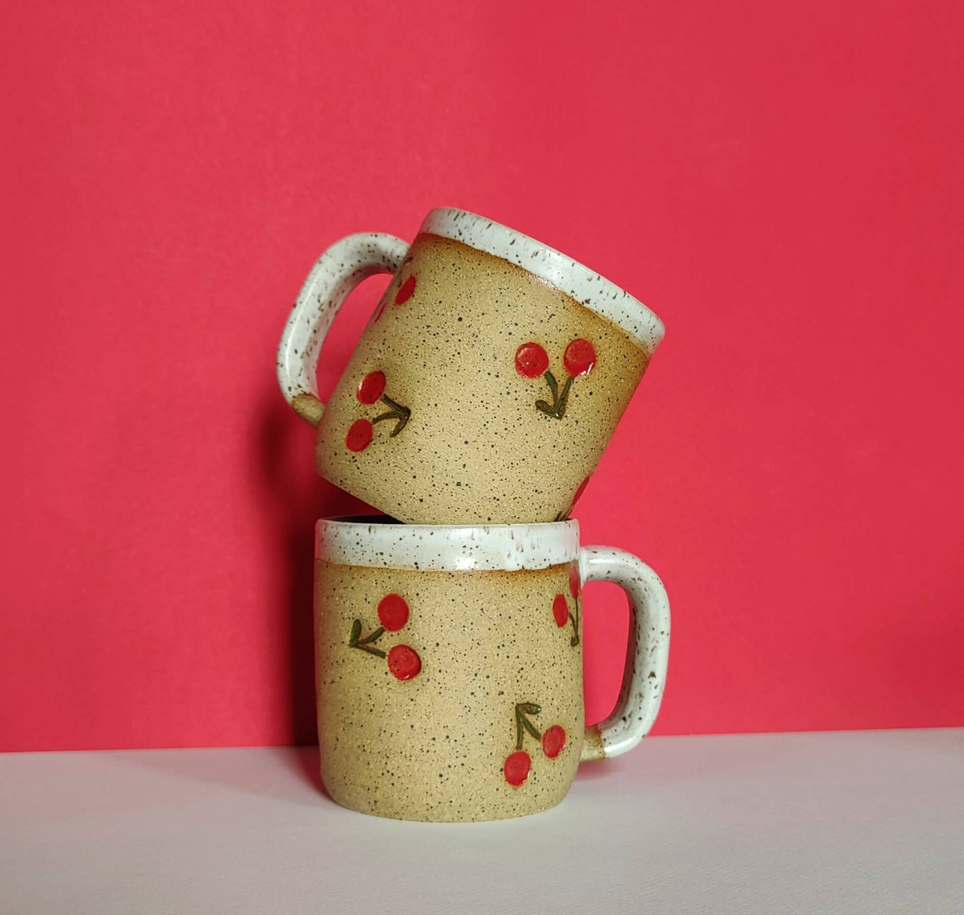 Osso Ceramics - Vendita all'ingrosso Tazza - Tazza stampata con ciliegie2