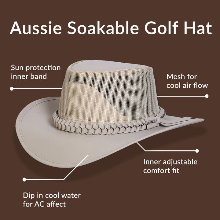Conner Hats – Engroshandel Fedora - Unisex – Aussie Soaker golfhat med kølende meshnets6