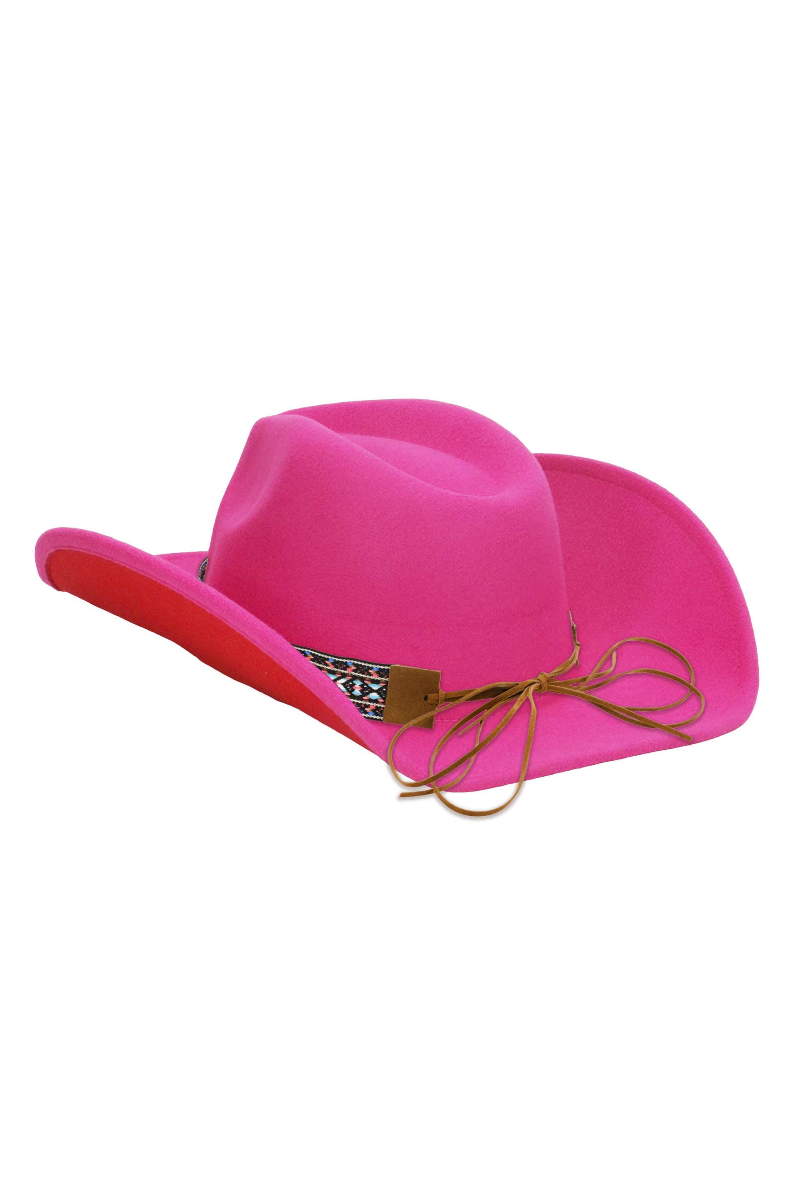 Cap Zone - Wholesale Cowboy Hat - Unisex - Navajo Baja Band Two Tone Felt Cowboy Hat19