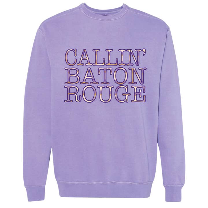 Pläd Callin' Baton Rouge grafisk tröja för wholesale av Pink House On River Road