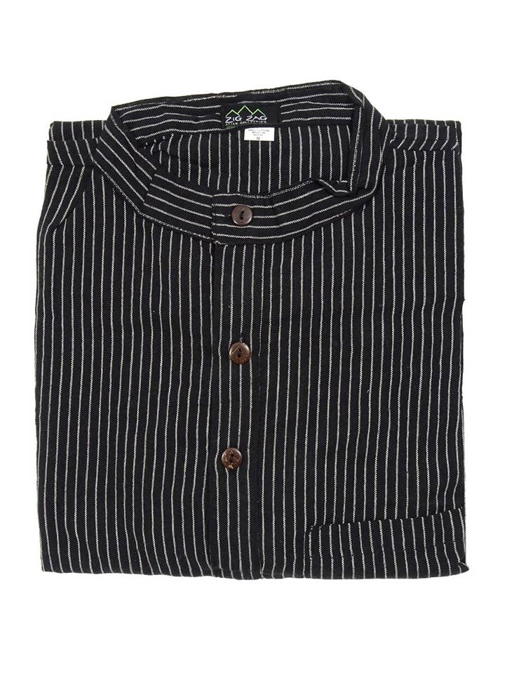 Zig Zag Asian Collection - Wholesale Button Down Shirt - Men's - Striped Cotton Kurta5
