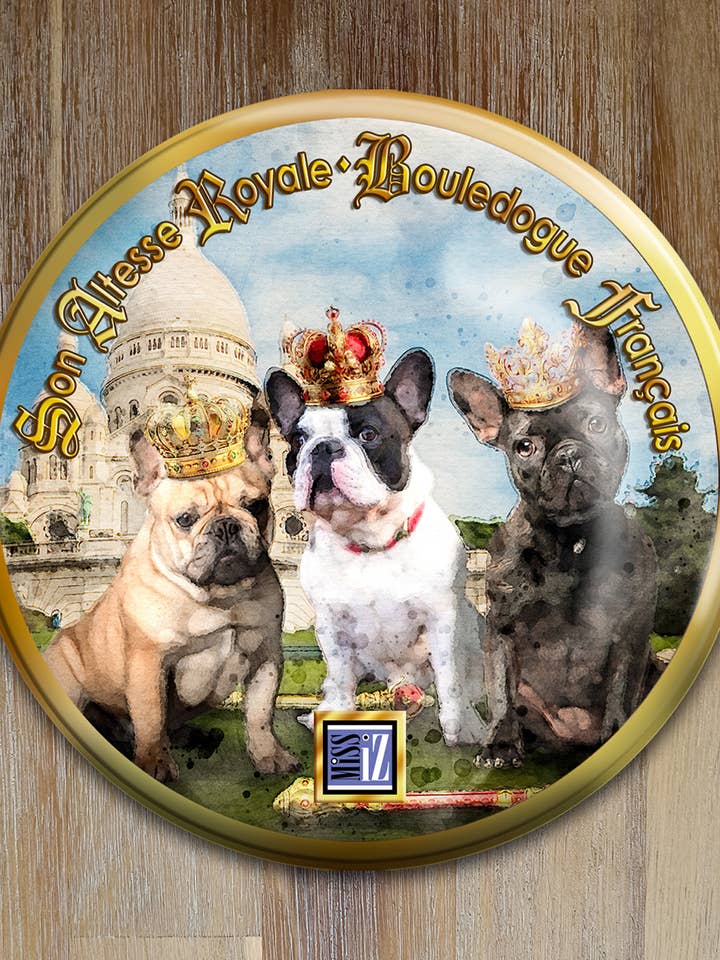 Espelho de bolso > Cão: BULLDOG FRANCÊS por atacado de Miss Iz