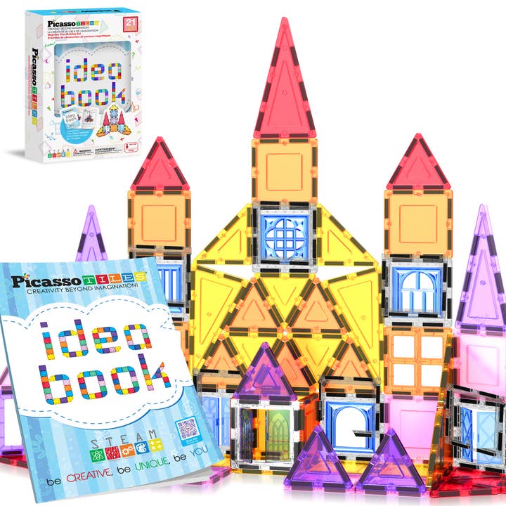 PicassoTiles 21pc Magnetic Tile Building Set for wholesale by PicassoTiles