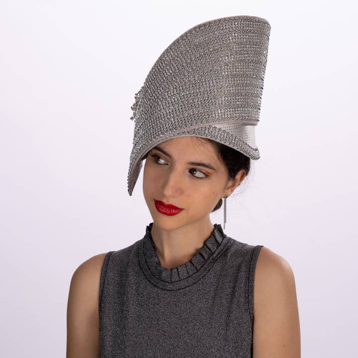 KaKyCo - Wholesale Cloche Hat - Women's - Nafertiti Headdress With Rhinestone And Brooch | AJ725Y2