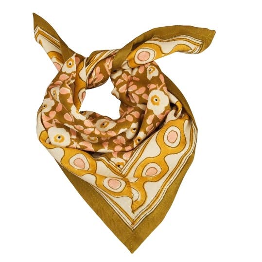 Foulard flower anni settanta - Il mio piccolo indispensabile kaki per la vendita all'ingrosso da parte di Love Explorers