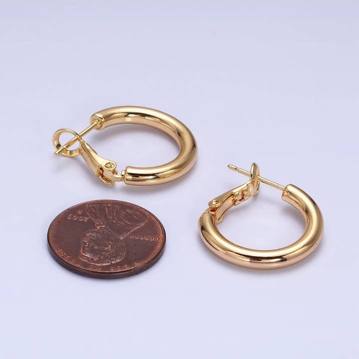 Aim Eternal - Vendita all'ingrosso Orecchini a cerchio - Orecchini a cerchio in argento, oro 20 mm, 25 mm, tubo paffuto | AB592 AB1552, AB1095 AB10976