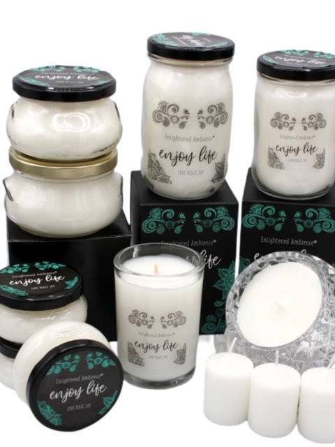 Gardenia Scented Candles White for wholesale by Enlightened Ambience