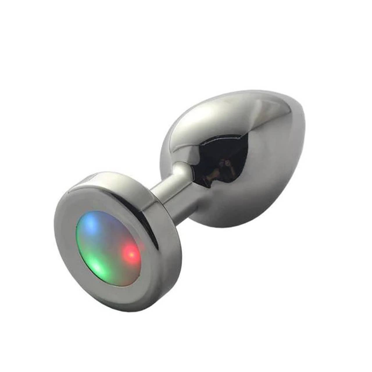 Plesur Body Products - Wholesale Sex Toy - Butt Plug - LED Light-Up Metal Anal Plug - 3 Color Flashing