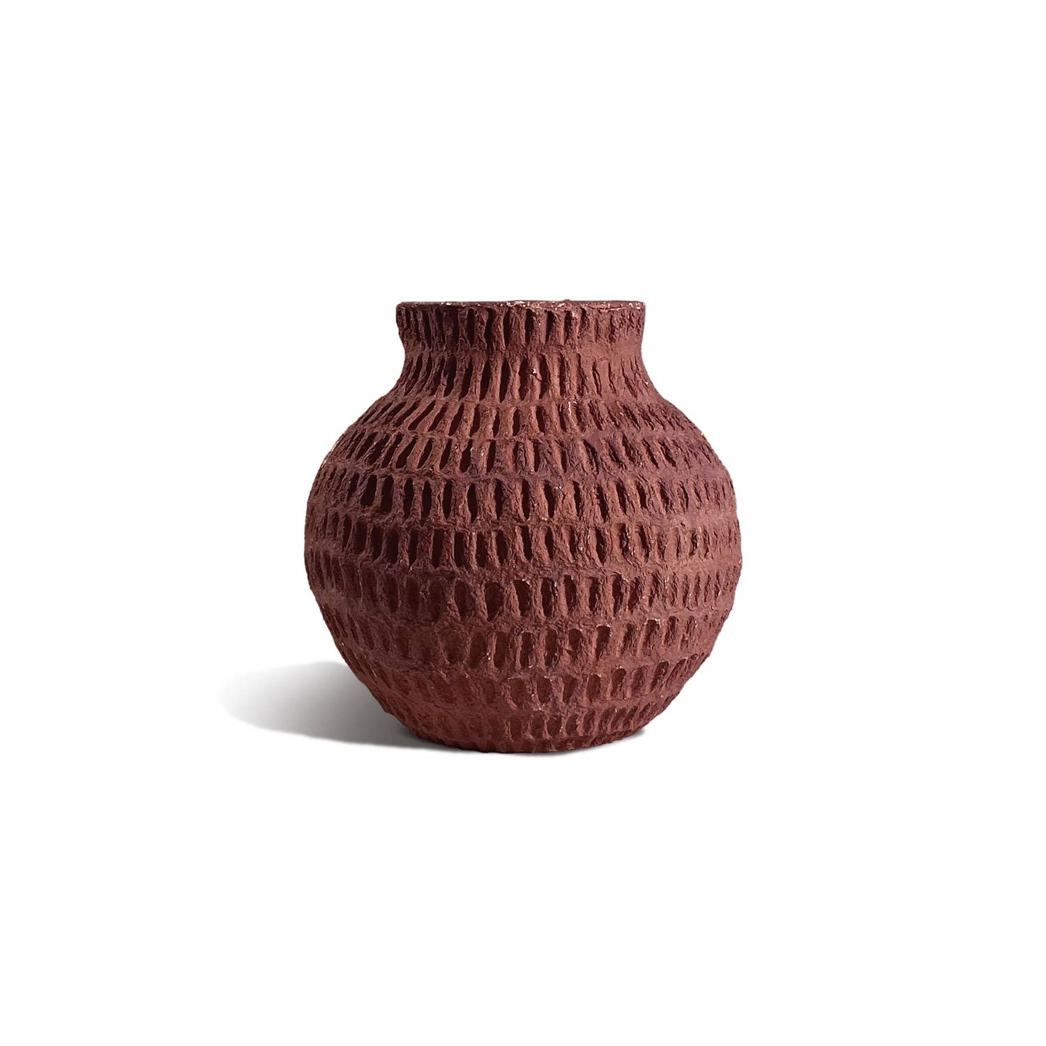 Matteurs - Wholesale Vase - Cotton Stone Vase Round - Dash 18cm2
